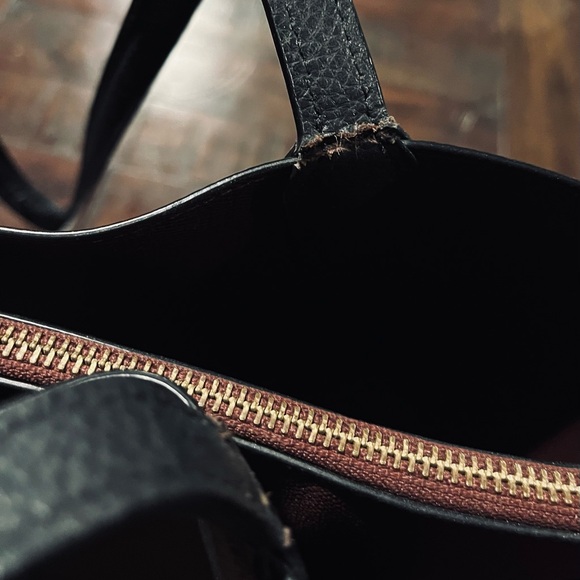 Black Leather Tote Bag - Picture 6 of 6